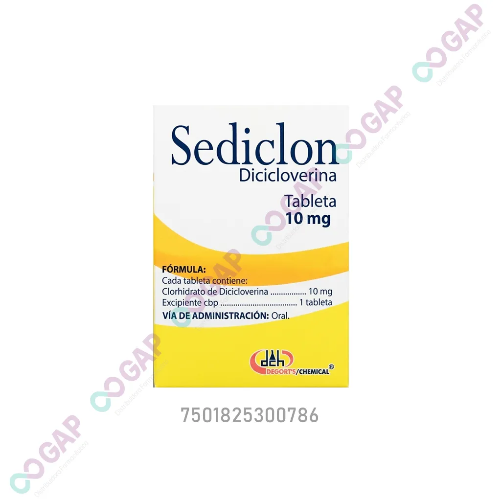 GE DICICLOVERINA SEDICLON 10 MG 30 TABLETAS