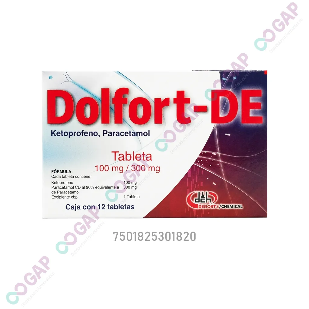 GE KETOPROFENO/PARACETAMOL DOLFORT-DE 12 TABLETAS