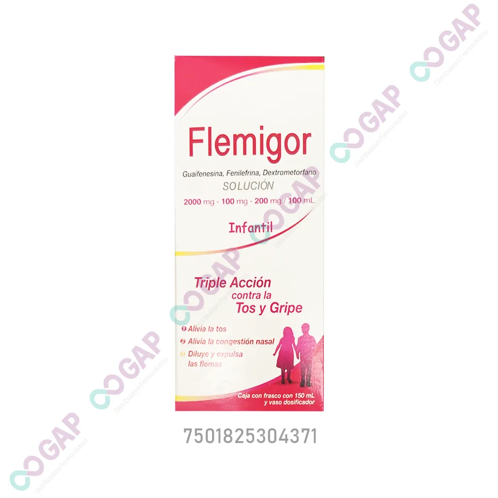 GE DEXTROMETORFANO/GUAIFE/FENILE SOL INF 2000MG/100MG/200MG/100ML FLEMIGOR 150ML