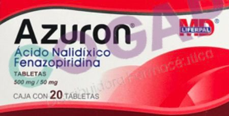 GE ACIDO NALIDIXICO/FENAZO AZURON 500/50MG 20 TAB