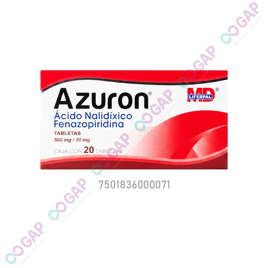 GE ACIDO NALIDIXICO/FENAZO AZURON 500/50MG 20 TAB