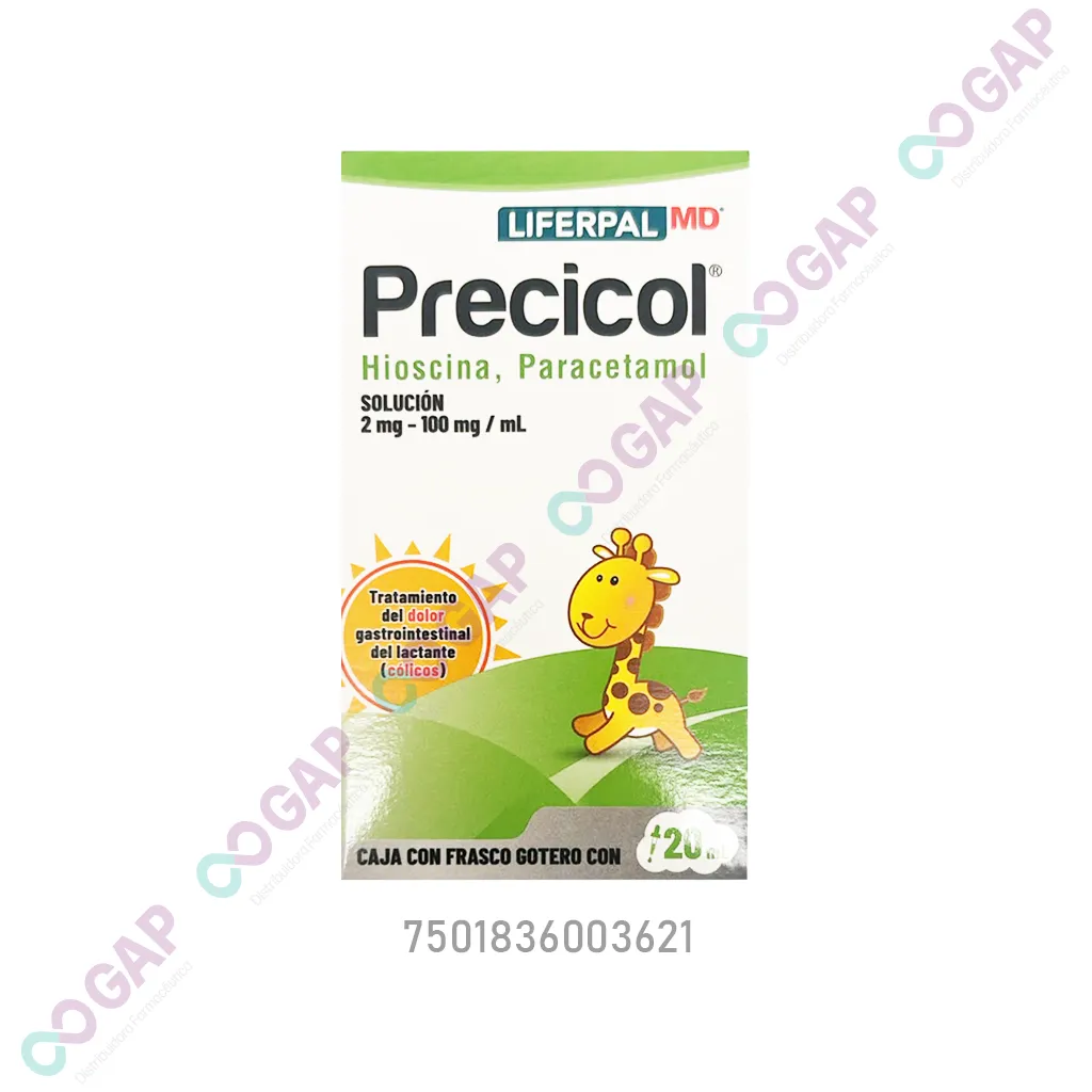 GE HIOSCINA/PARACETAMOL PRECICOL GOTAS FCO 20 ML