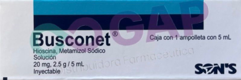 GE HIOSCINA/METAMIZOL SODICO BUSCONET SOL INY 1 AMP 5 ML
