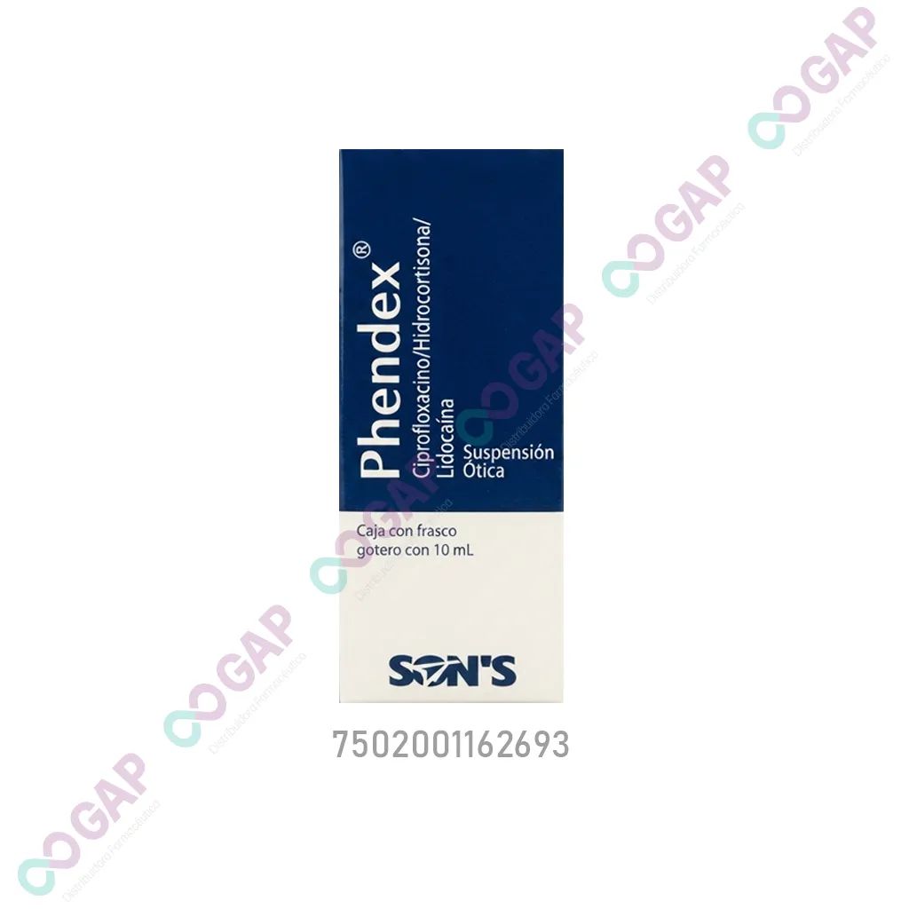 GE CIPRO/HIDRO/LIDOCAINA PHENDEX OTICO 10 ML