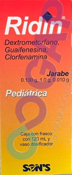 GE DEXTRO/GUAIFE/CLORFE RIDIN PED JARABE 120 ML