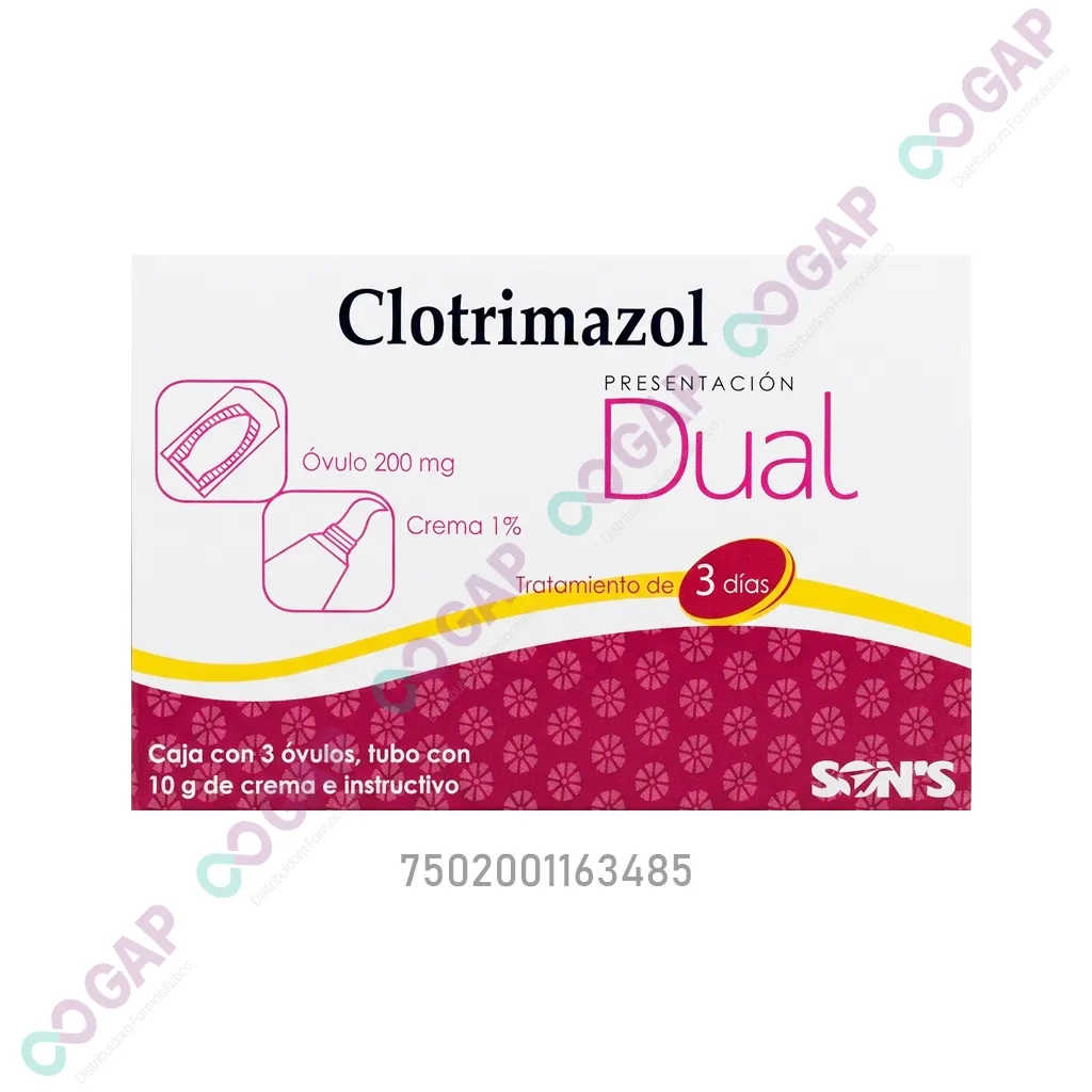 GE CLOTRIMAZOL DUAL OVULO Y CREMA