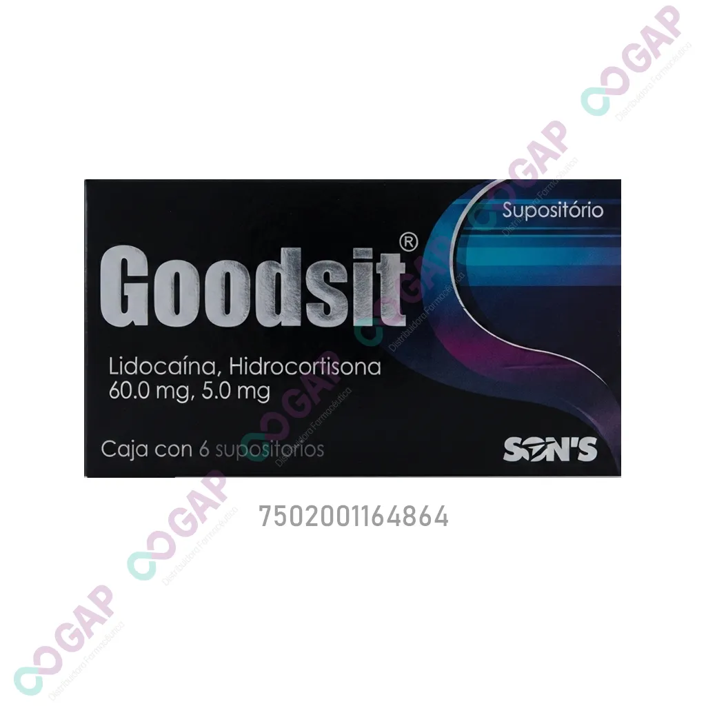 GE LIDOCAINA/HIDROCORTISONA GOODSIT 6 SUPOSITORIOS