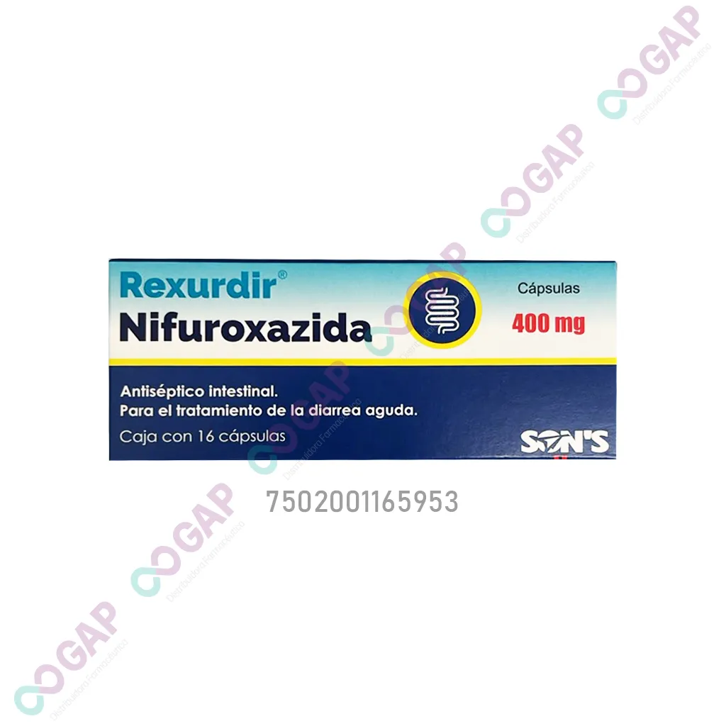 GE NIFUROXAZIDA REXUDIR 400 MG 16 CAPSULAS