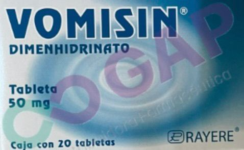 GE DIMENHIDRINATO VOMISIN 50 MG 20 TABLETAS