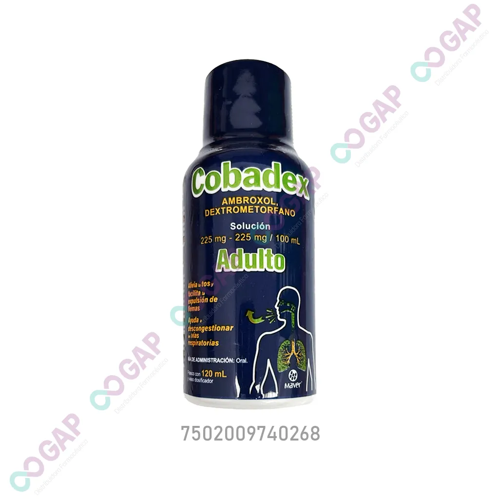 GE AMBROXOL/DEXTROMETORFANO COBADEX ADULTO JBE 120 ML