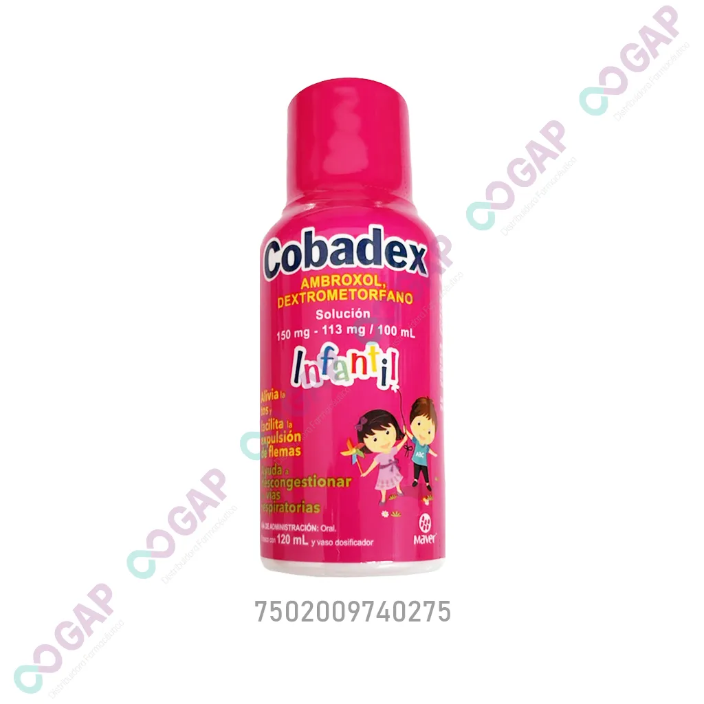 GE AMBROXOL/DEXTROMETORFANO COBADEX INF JBE 120 ML