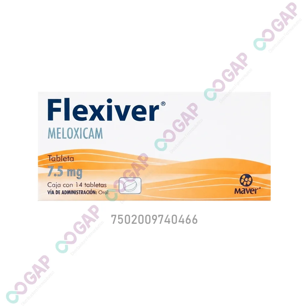 GE MELOXICAM FLEXIVER 7.5 MG 14 TABLETAS