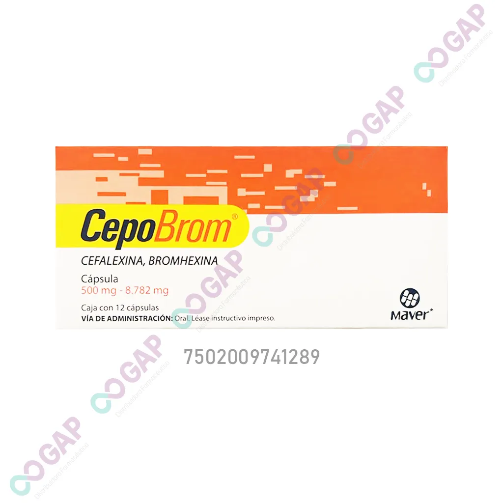 GE CEFALEXINA/BROMHEXINA CEPOBROM 500/8.782 MG 12 CAPSULAS
