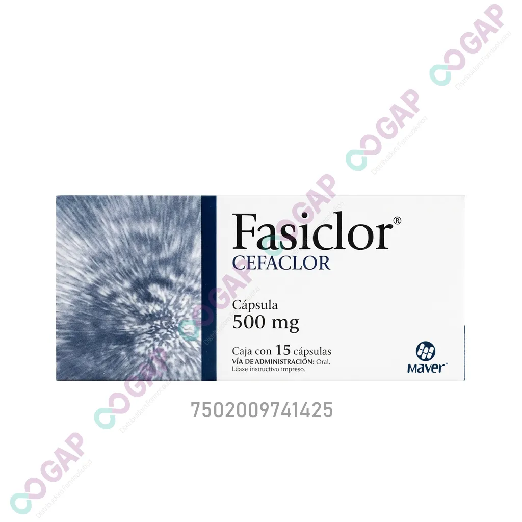 GE CEFACLOR FASICLOR 500 MG 15 CAPSULAS