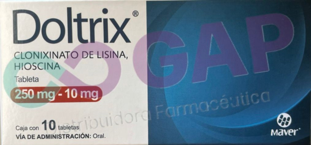 GE CLONIXINATO DE LISINA/HIOSCINA DOLTRIX 250/10MG 10 TABLETAS