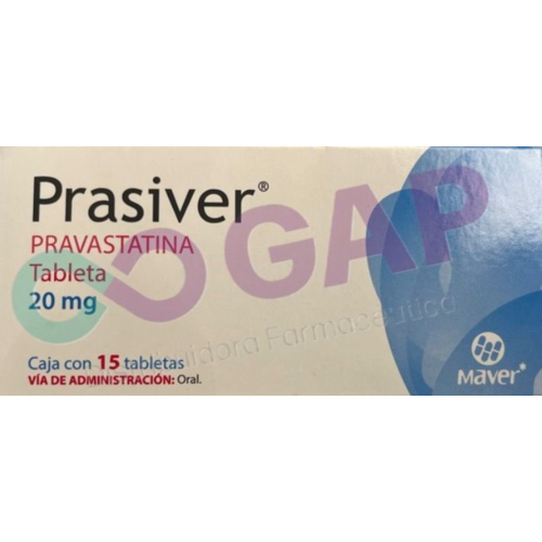 GE PRAVASTATINA PRASIVER 20 MG 15 TABLETAS