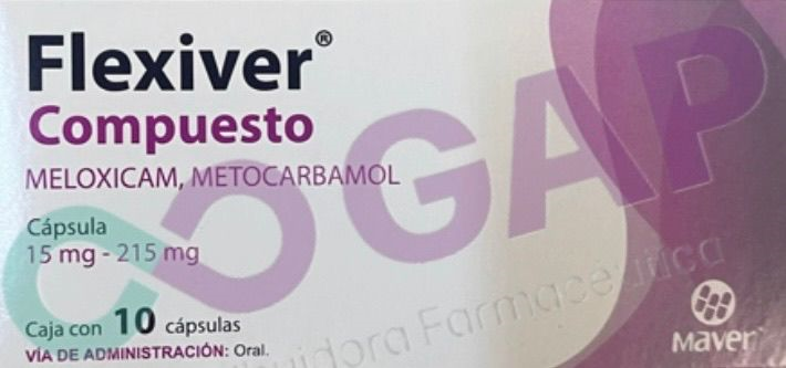 GE MELOXI/METOCAR FLEXIVER COMPUESTO 15/215 MG 10 CAPS