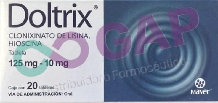 GE CLONIXINATO DE LISINA/HIOSCINA DOLTRIX 125/10 MG 20 TABLETAS