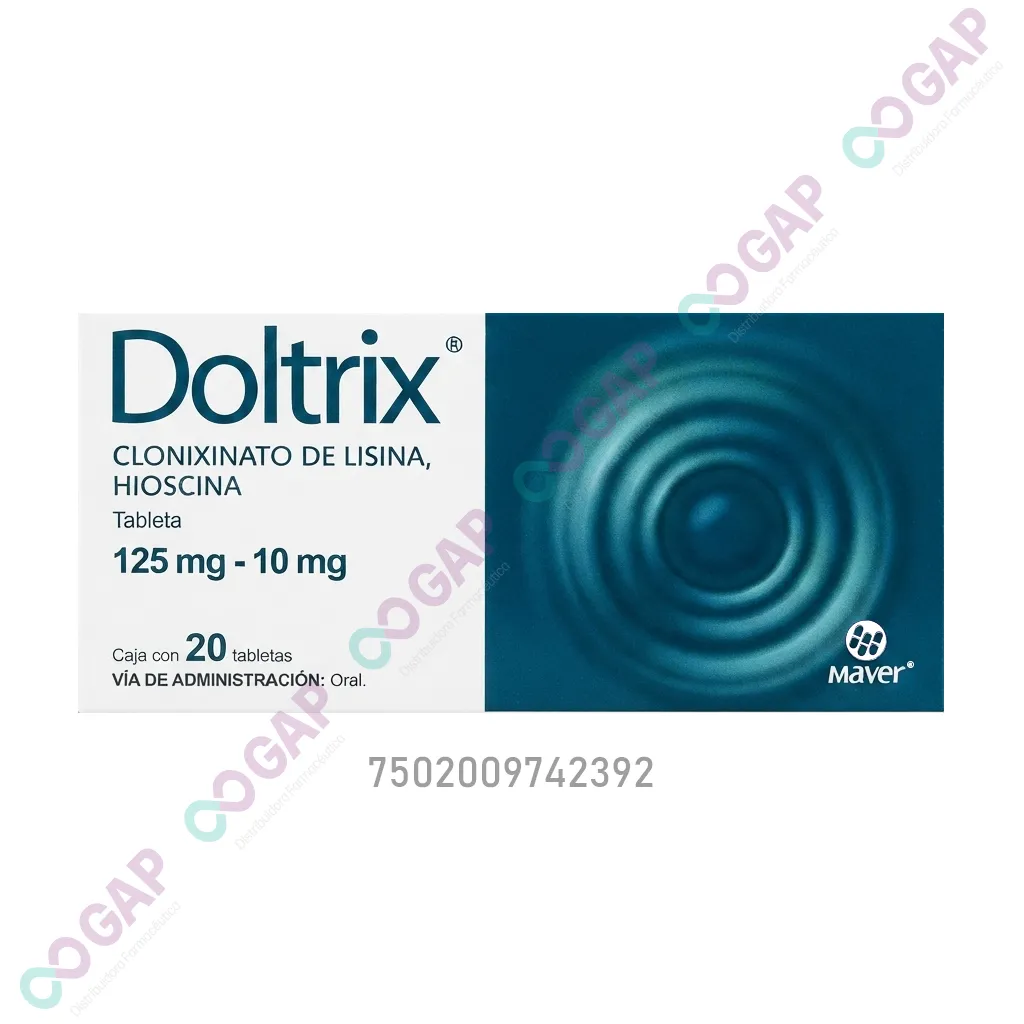 GE CLONIXINATO DE LISINA/HIOSCINA DOLTRIX 125/10 MG 20 TABLETAS