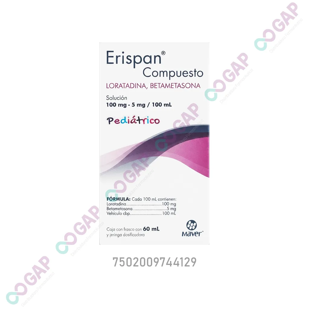GE LORATADINA/BETAMETASONA ERISPAN COMPUESTO SOL FCO 60 ML