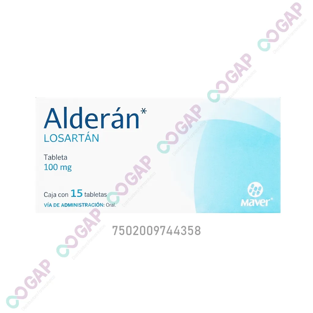 GE LOSARTAN ALDERAN 100 MG 15 TABLETAS