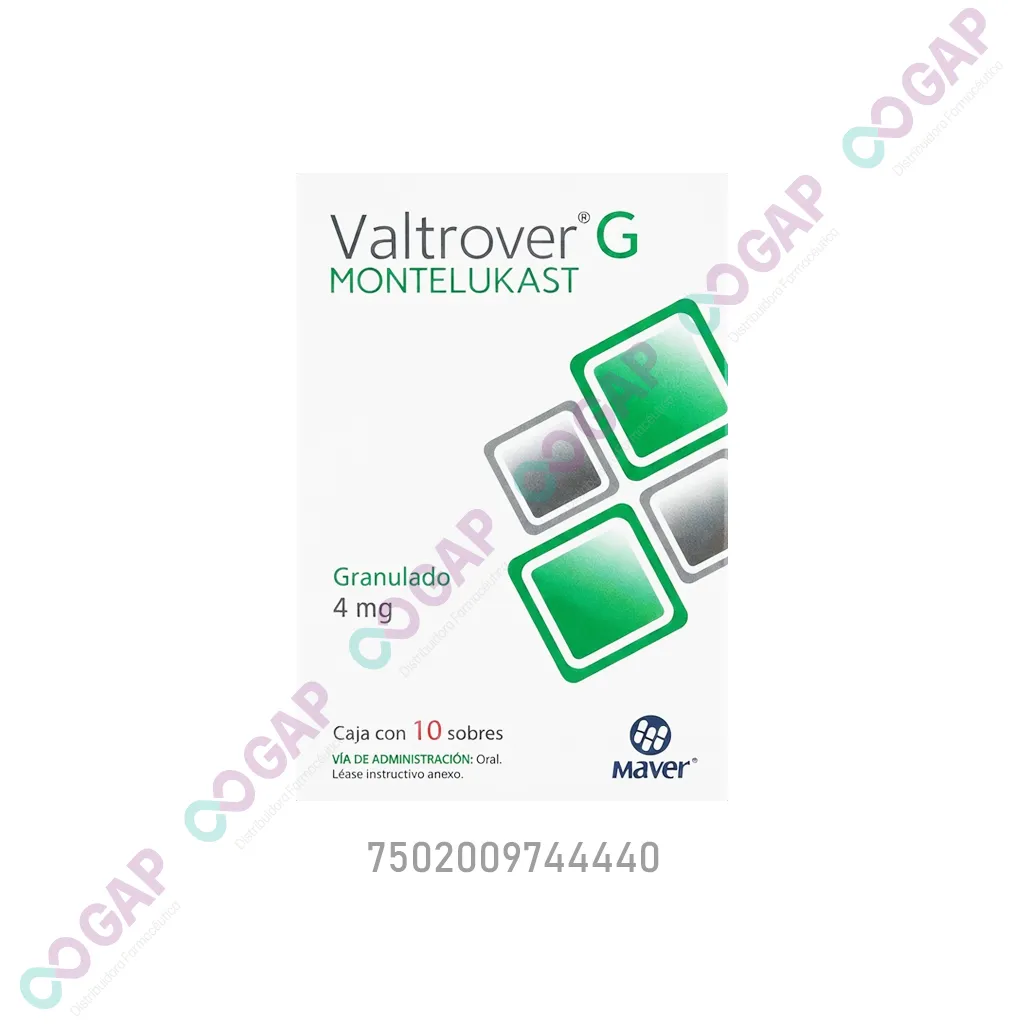 GE VALTROVER MONTELUKAS GRANULADO 4 MG 10 SOBRES