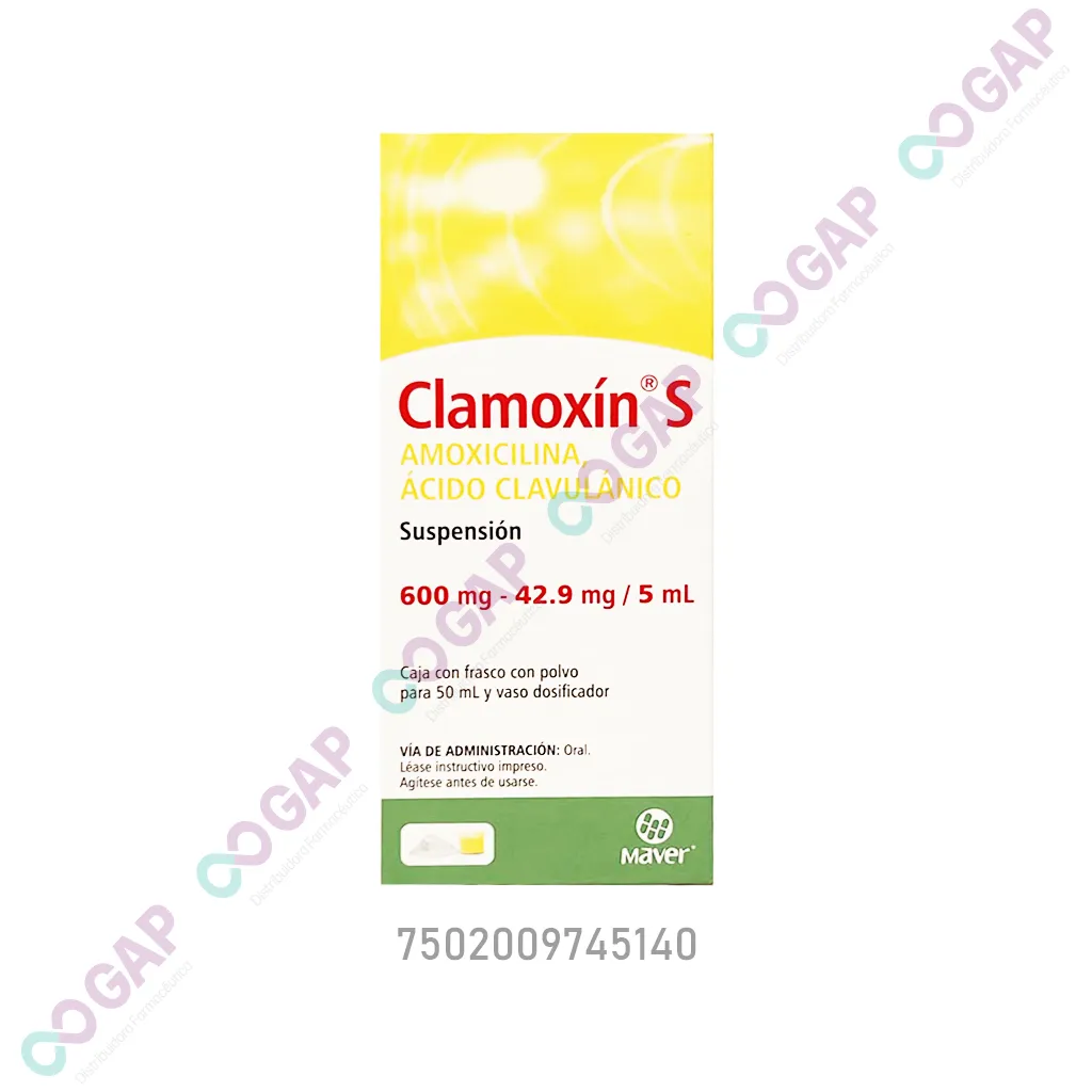 GE AMOXI/AC. CLAVU CLAMOXIN S 600/42.9MG 50 ML