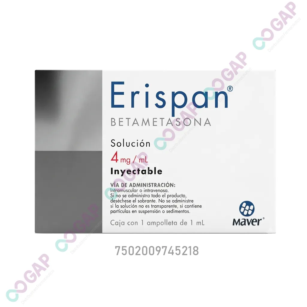 GE ERISPAN BETAMETASONA 4MG/ML 1 AMPOLLETA INY