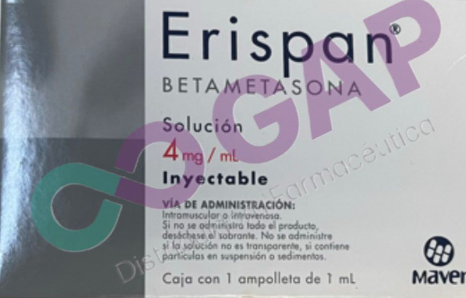 GE ERISPAN BETAMETASONA 4MG/ML 1 AMPOLLETA INY