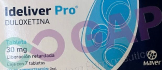 GE DULOXETINA IDELIVER PRO 30 MG 7 TABLETAS