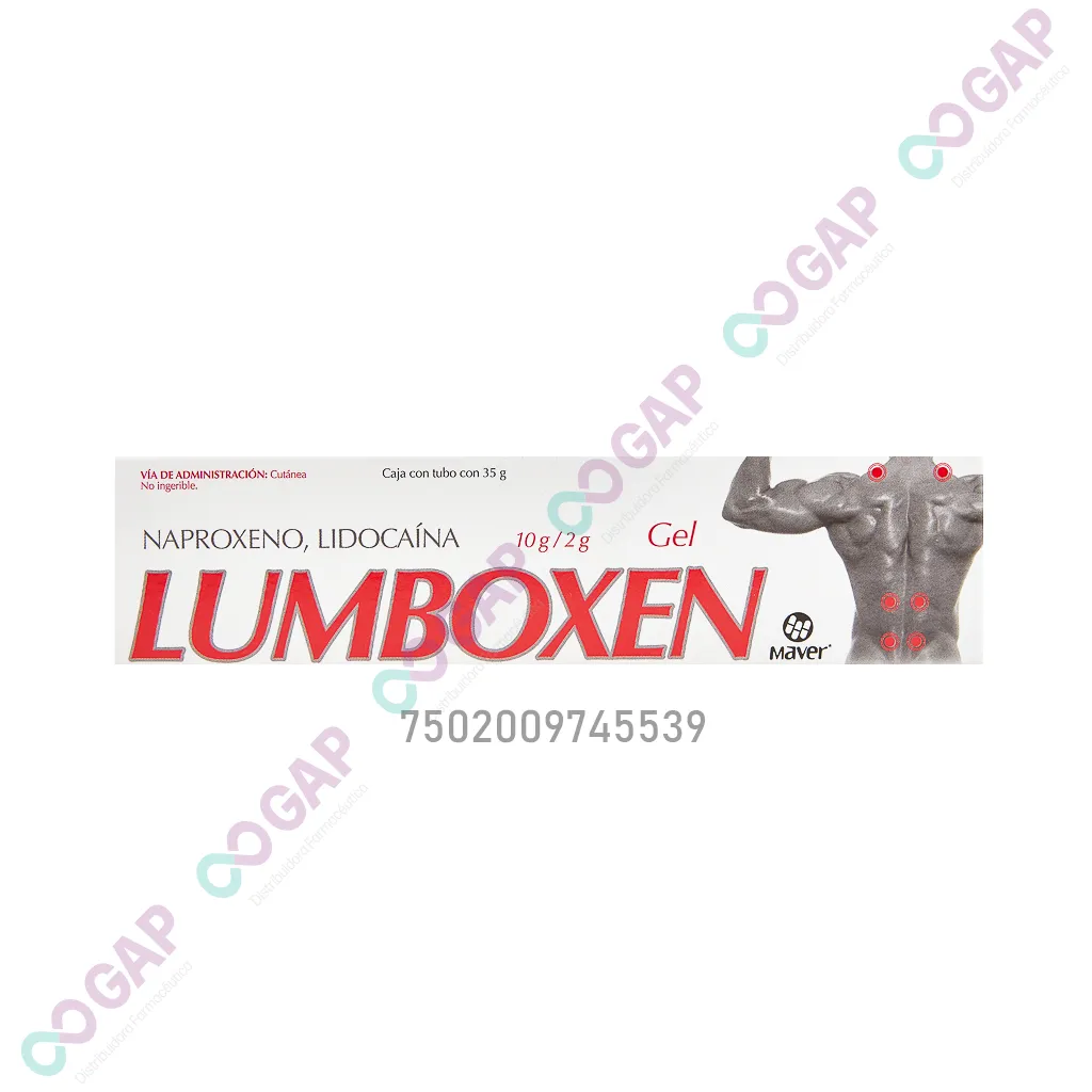 GE NAPROXENO/LIDOCAINA LUMBOXEN ROJO GEL TUBO 35 G