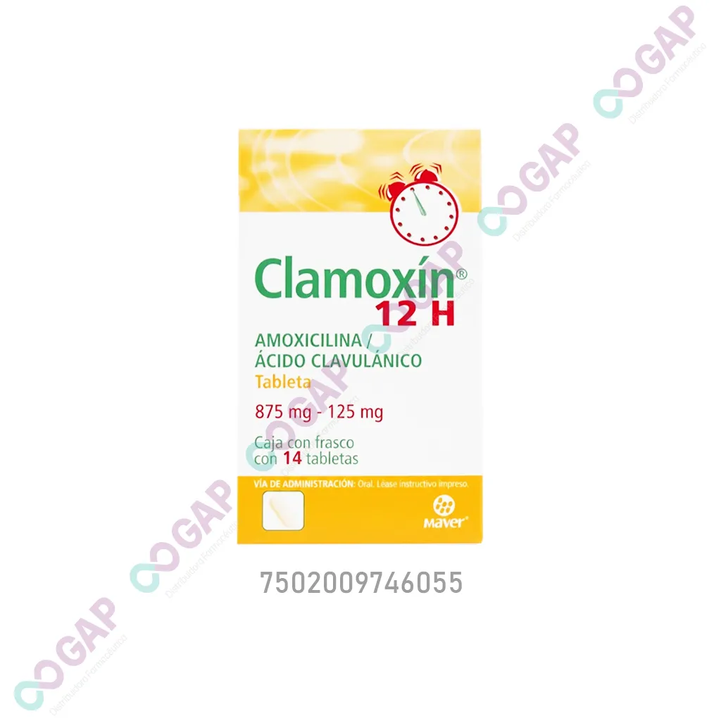 GE AMOXICILINA/AC CLAVULANICO CLAMOXIN 875/125 MG 14 TABLETAS