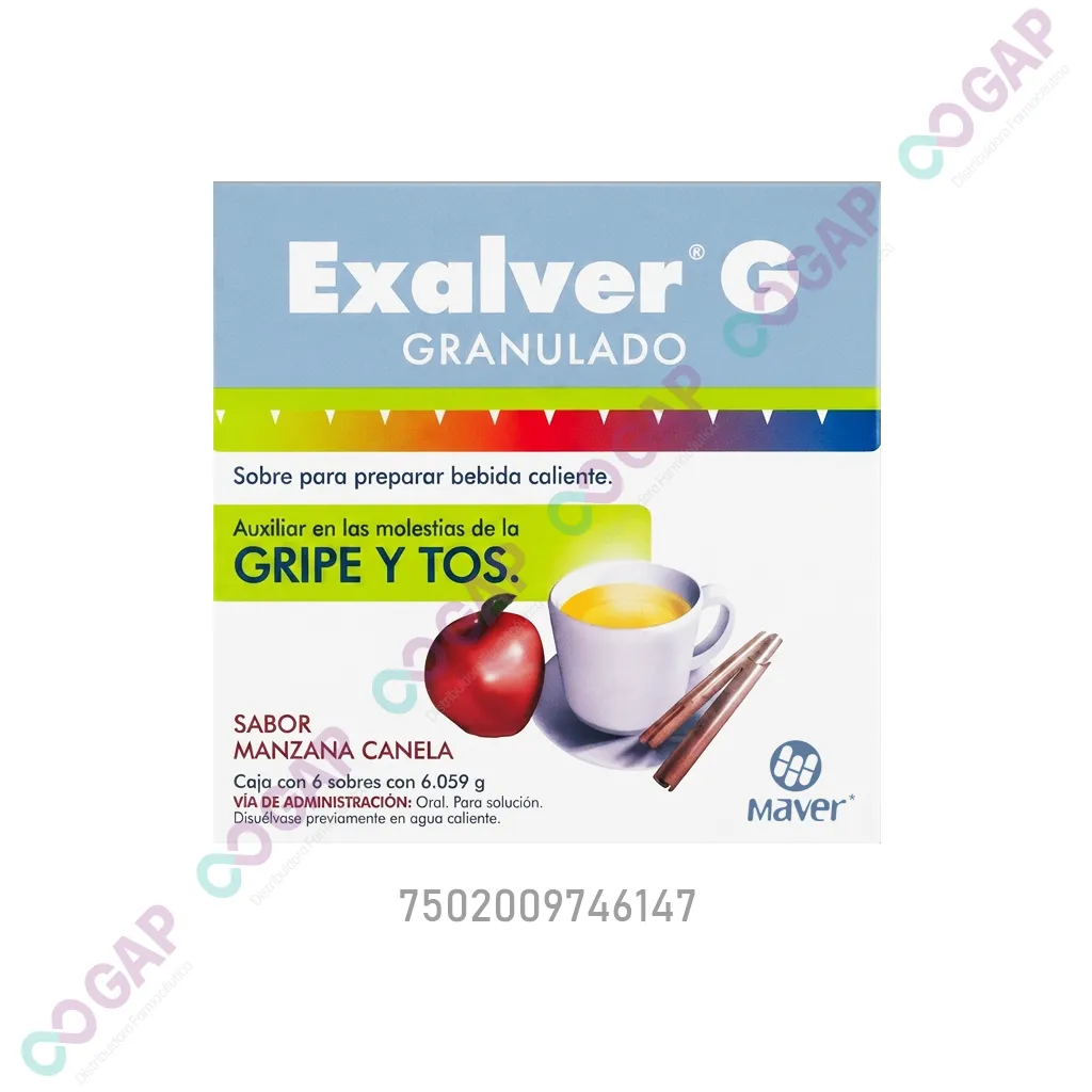 EXALVER G C/6 SOBRES SABOR MANZANA CANELA