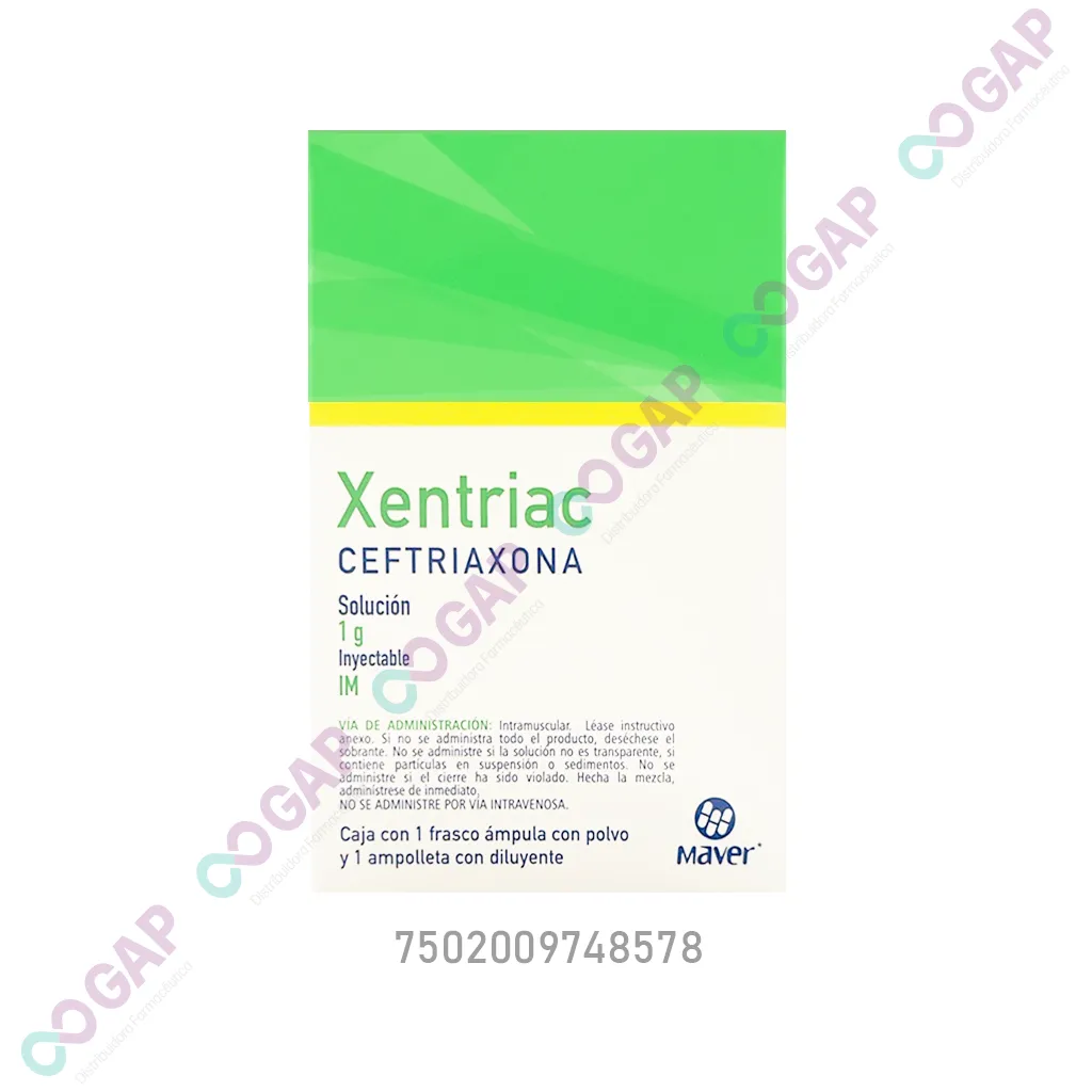GE CEFTRIAXONA XENTRIAC 1 G IM SOL INY 3.5 ML
