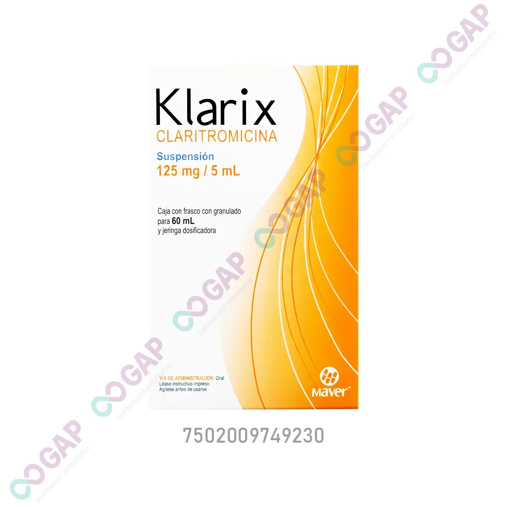 GE CLARITROMICINA KLARIX SUSP 125 MG FCO 60 ML