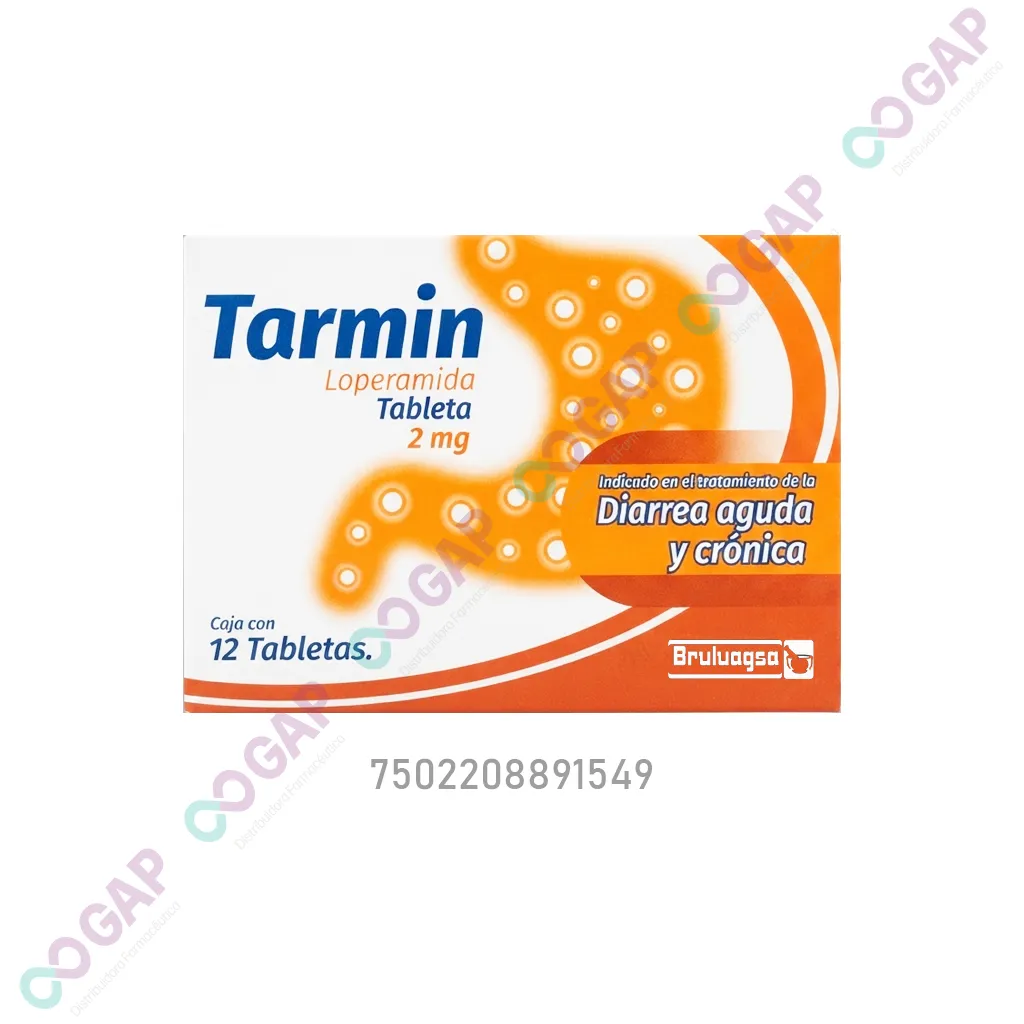 GE LOPERAMIDA TARMIN 2 MG 12 TABLETAS
