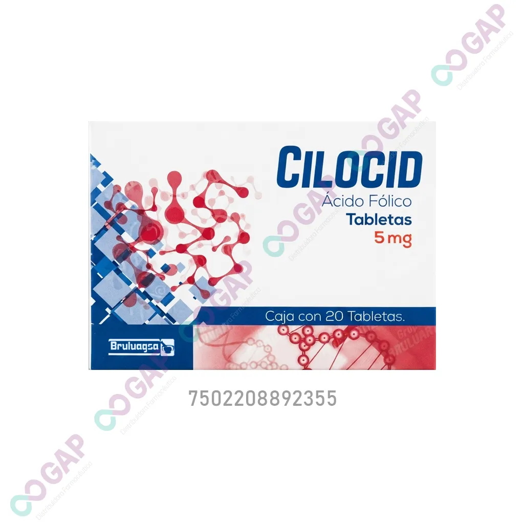 GE ACIDO FOLICO CILOCID 5 MG 20 TABLETAS