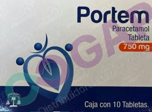 GE PARACETAMOL PORTEM 750 MG 10 TABLETAS