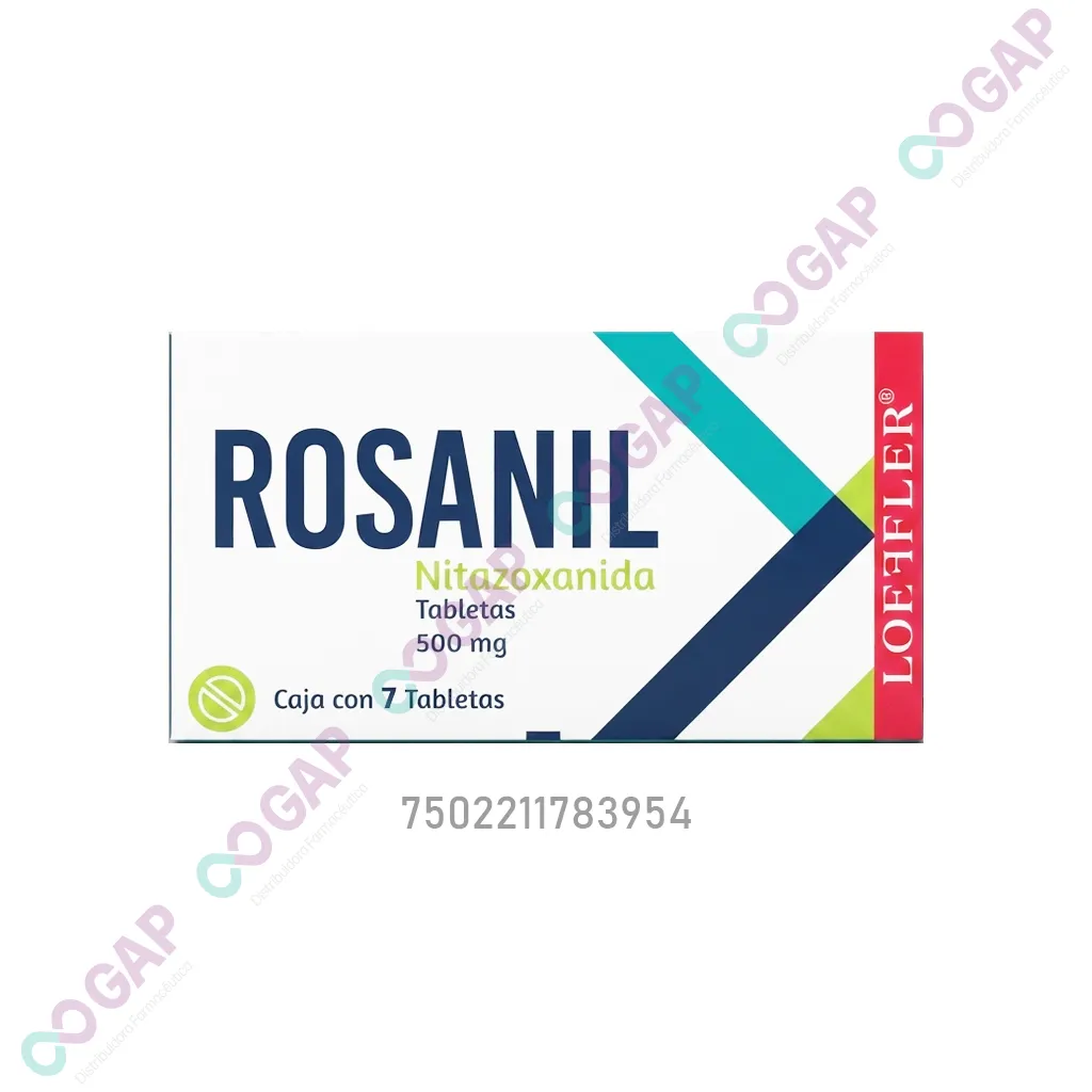 GE NITAZOXANIDA ROSANIL 500MG 7 TABLETAS
