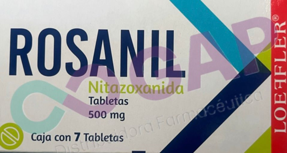 GE NITAZOXANIDA ROSANIL 500MG 7 TABLETAS
