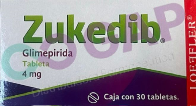 GE GLIMEPIRIDA ZUKEDIB 4 MG 30 TABLETAS