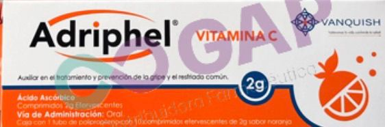 GE ACIDO ASCORBICO ADRIPHEL EFERVS NARANJA 2 G C10 COMPS