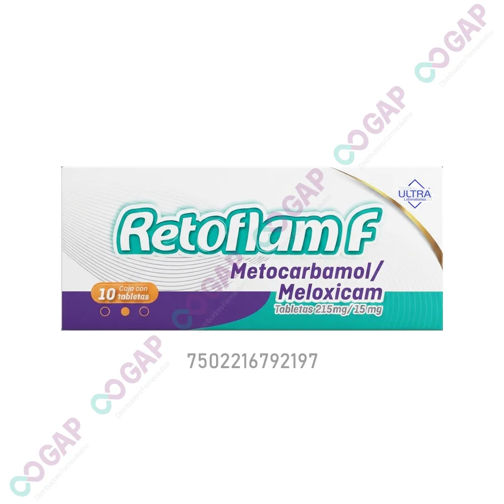 GE MELOXICAM/METOCARBAMOL RETOFLAM F 215/15MG 10 TABLETAS