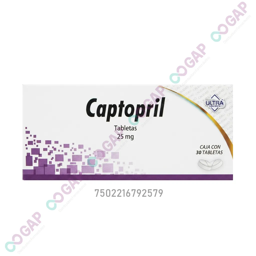 GE CAPTOPRIL ULTRA 25 MG 30 TABLETAS