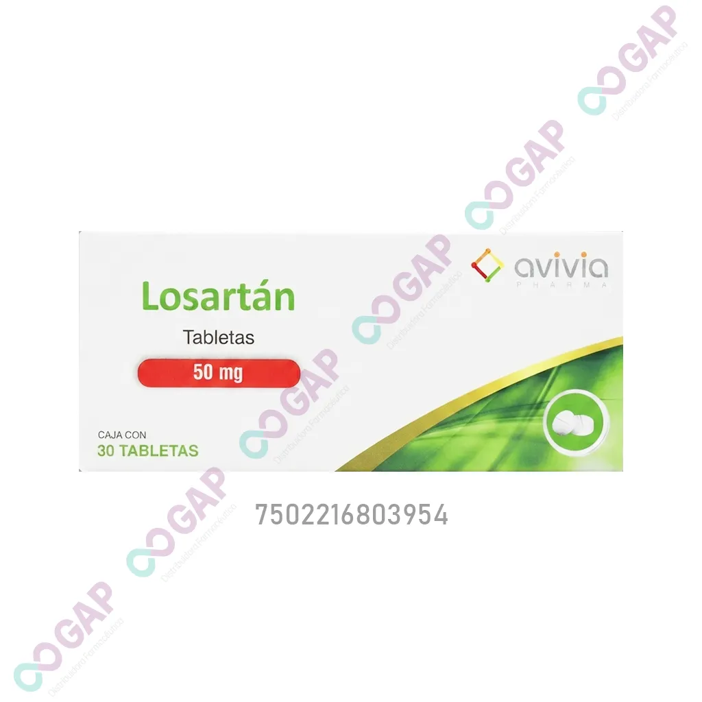 GE LOSARTAN AVIVIA 50 MG 60 TABLETAS