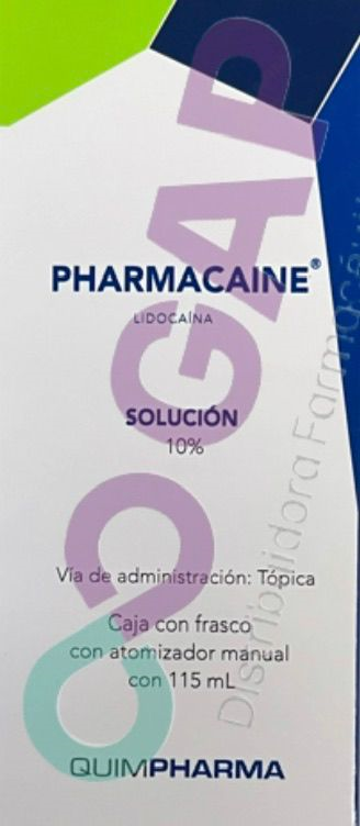 GE LIDOCAINA PHARMACAINE SOL 10% FCO ATOMIZADOR 115 ML