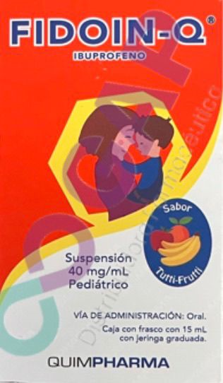 GE IBUPROFENO FIDOIN-Q SUSP PED GTS FCO 15 ML SABOR TUTTI-FRUTTI