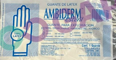 GUANTE DE LATEX AMBIDERM ESTERIL GRANDE 1 PZA