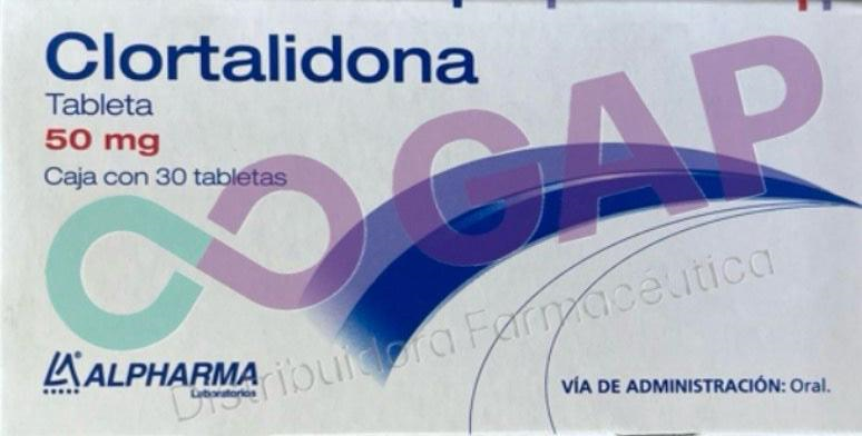 GE CLORTALIDONA ALPHARMA 50 MG 30 TABLETAS