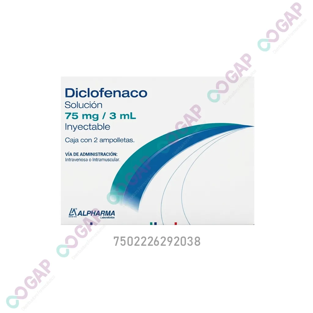 GE DICLOFENACO 75MG/3ML C/2 AMP ALPHARMA